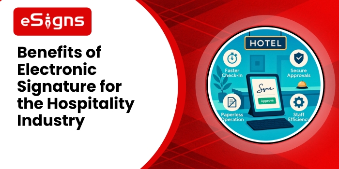 Electronic signature for hospitality industry
